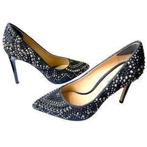 Gianni Bini Rhinestone Encrusted Studded High Heels